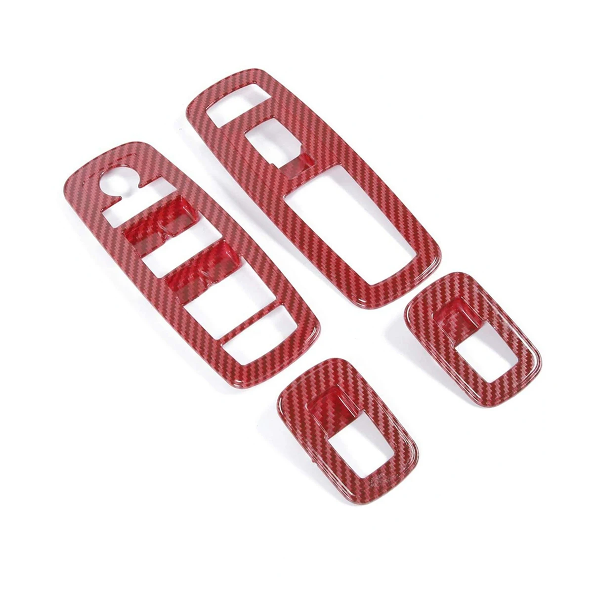 

Window Lift Switch Trim ABS Interior Accessories for Dodge Charger Durango 2011-2019 RAM 2010-2017 Red Carbon