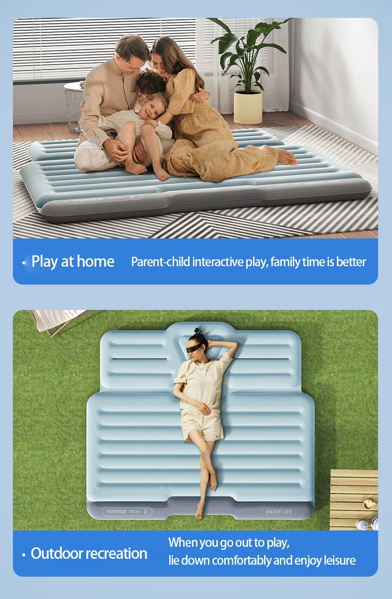 Car air bed suitable for many car rear rest mattress flocking back seat sleeping folding air mattress
