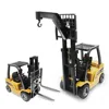 1:10 Huina 1577 8-channel Remote Control Forklift Excavator Alloy Version 2.4G Wireless Large Remote Control Engineering Car Toy 4