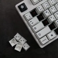 Minimalist White Black Style PBT keycaps For Mechanical keyboard Mx Switch Cherry Profile keycap Japanese keycap Custom GK61 - Image 3
