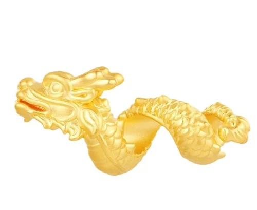 

new arrival 24k pure gold dragon charms fine gold dragon accessories 999 real gold dragon hand strings