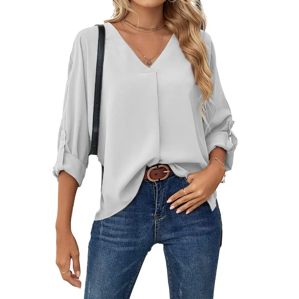 

Casual Loose Long Sleeve Shirts For Women 2024 Autumn Oversize Button Up Top With Pocket Solid Lapel Womens Tops And Blouses