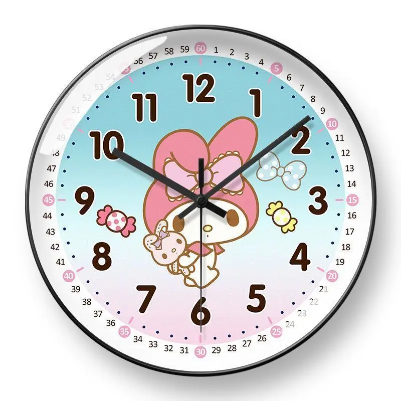 thumbnail image 1 of Reloj de pared creativo de Hello kitty, cronógrafo de dibujos animados de anime, melodía, personalizado, para sala de estar, ajuste automático de tiempo, regalo de cumpleaños, 1 of 5