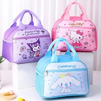 Borsa termica per il pranzo Hello Kitty Sanrio Kuromi Melody borsa termica portatile per il pranzo in foglio di alluminio impermeabile per bambini 1