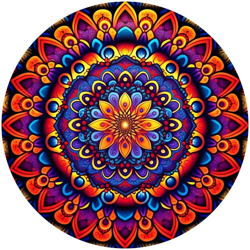 

S-L Mysterious Mandala Force Disc Wooden Jigsaw Puzzles Creative Animal Puzzle Games For Adults Kids Interesting Montessori Toys