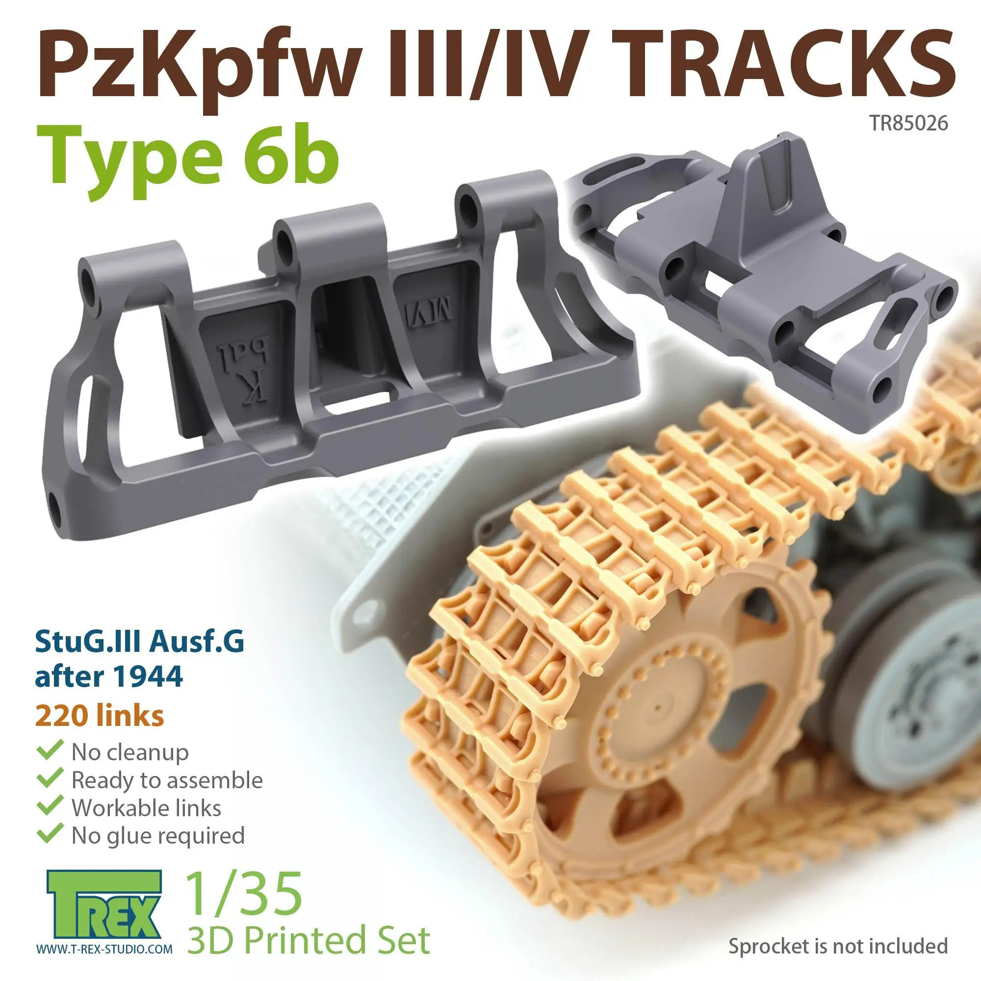 

T-REX 85026 1/35 PzKpfw.III/IV Tracks Type 6b