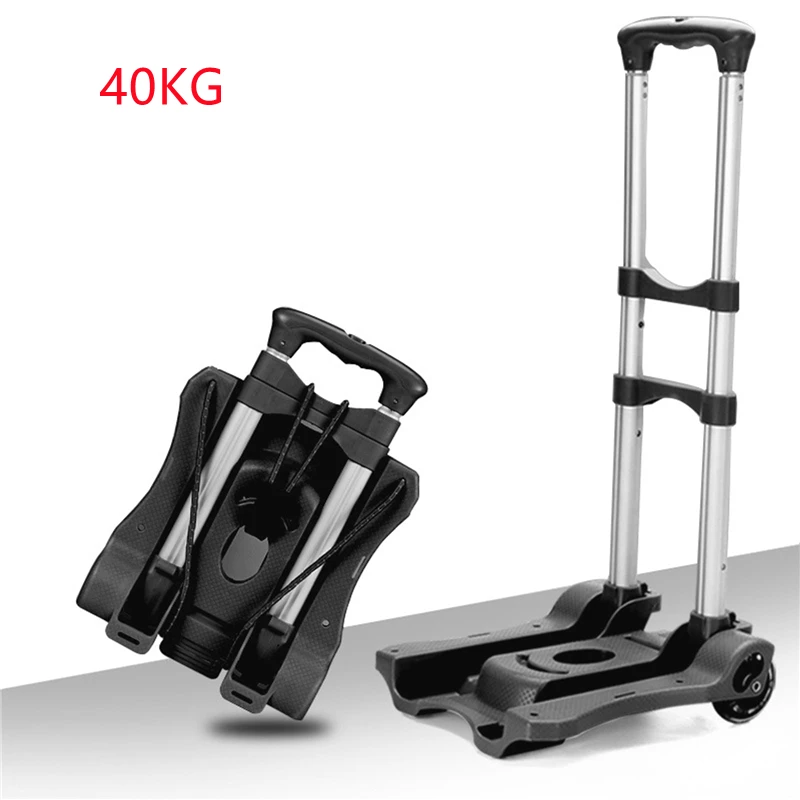 Portable Hand Cart Heavy Duty Foldable Hand Sack Wheel Trolley Folding Truck Barrow Cart Travel Luggage Shopping Cart Portable Home Use