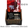 Black Wooden Delicate Elfen LIED Lilium Music Box, Anime Wind Up Kids Mechanical Toy Girlfriend Christmas New Year Souvenir Gift 3