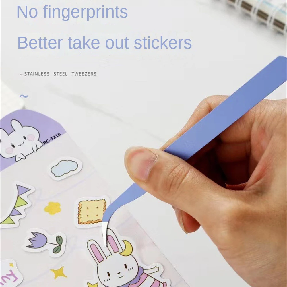 1/2/4PCS Kawaii Cute Scrapbook Tweezers Macarons Creative Washi Tape  Stickers Gadget Multi-tool Tweezers Hand Account