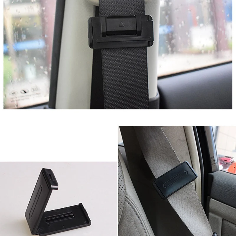 

2Pcs Car Portable Adjustable ABS Universal Seat Belts Clips Stopper Buckle Clamp Automobile Interior Safe Driving Accessories