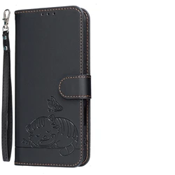 Nubia Focus Pro 5G Leather Case with Kawaii Phone Strap Cover for ZTE Blade V60 Smart (B)