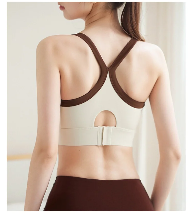 Neu verkaufte hochfeste Sport unterwäsche Damen stoß feste Cross-Back-Yoga-Sport-BH-Fitness weste – Detail 9