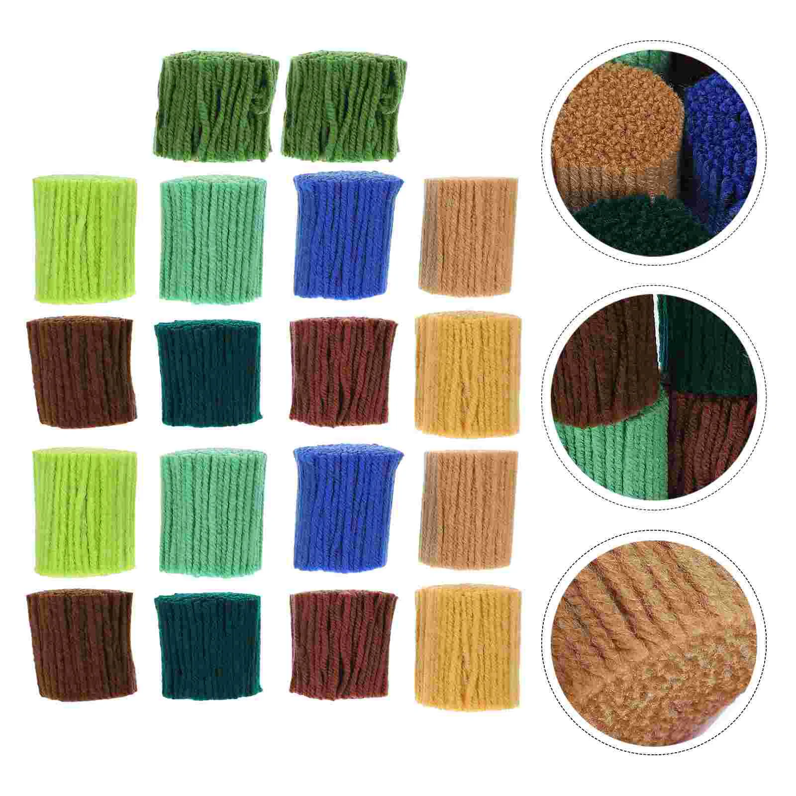 

18pcs Pre-cut Yarns Latch Hook Yarn Latch Hook Yarn Precut Colorful Yarn Bundles