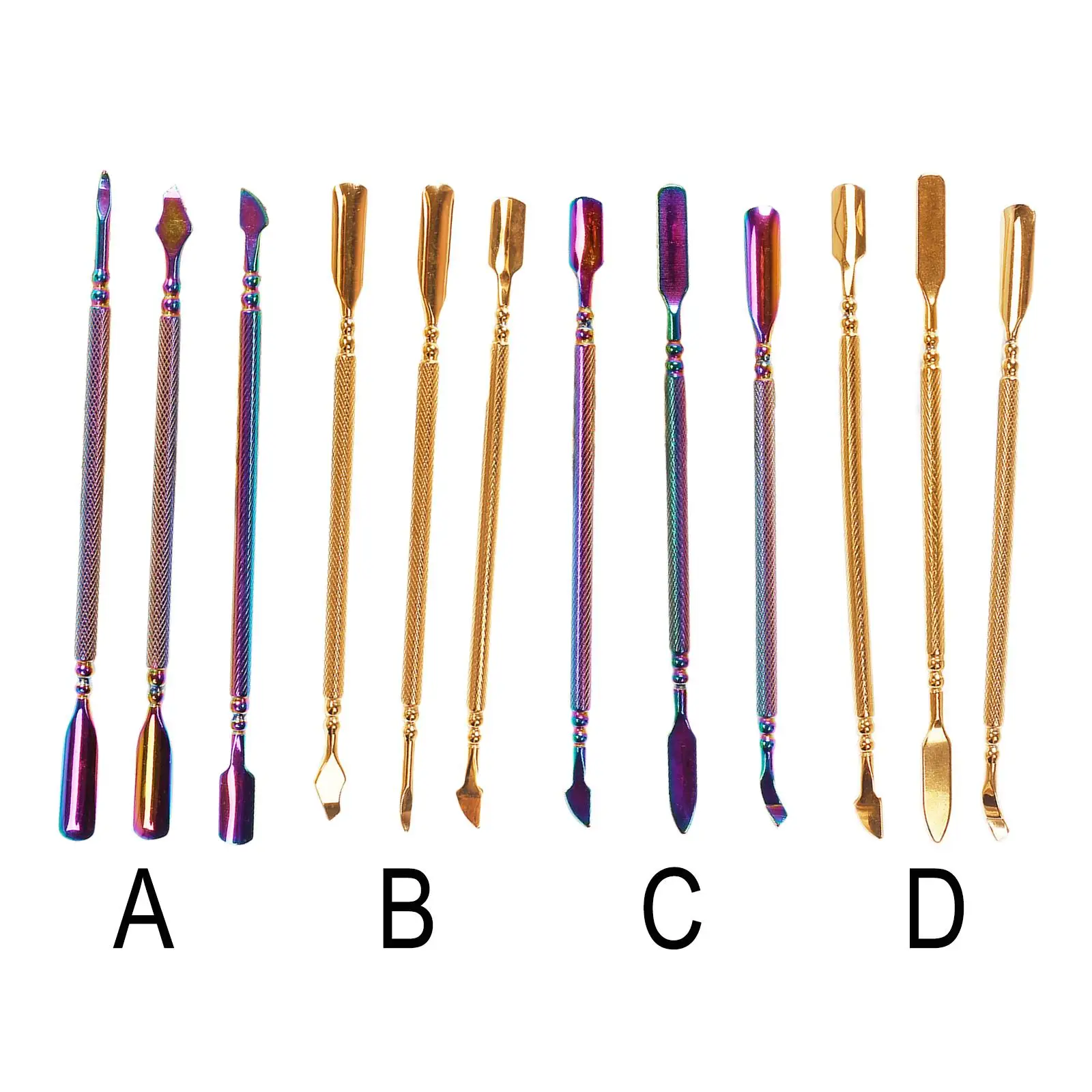 

3x Nail Cuticle Pusher Stainless Implement Nail Remover Pusher for Manicure and Pedicure Men Boy