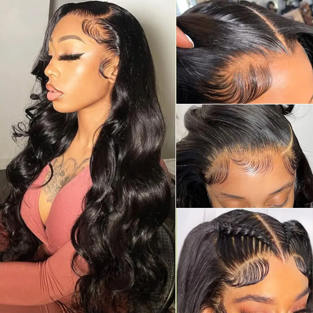 5x5 Lace Closure With Baby Hair Human Hair HD Lace Frontal Closure Remy Brazilian Body Wave Ear to Ear 13x4 Transparent