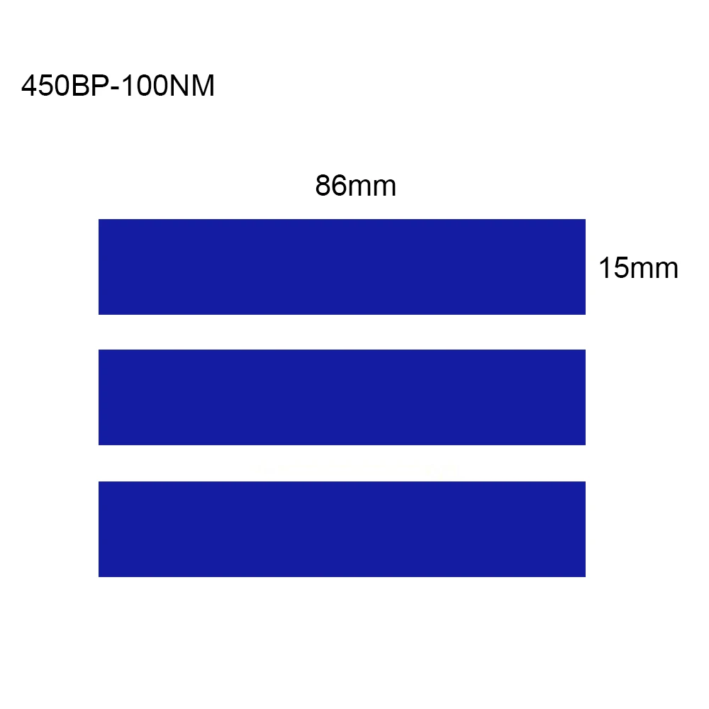 400NM 450NM 500NM Narrow Bandpass Filter Width 100nm 6*6 / 75/86x15mm Thick-1.0MM High Transmittance  1PCS 5