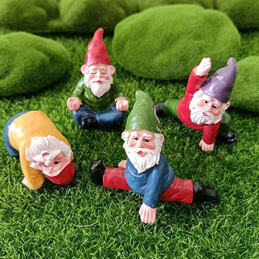 

Yoga Dwarf Drunken Gnome Gifts Dwarf Resin Ornaments Colour-fast Sculpture