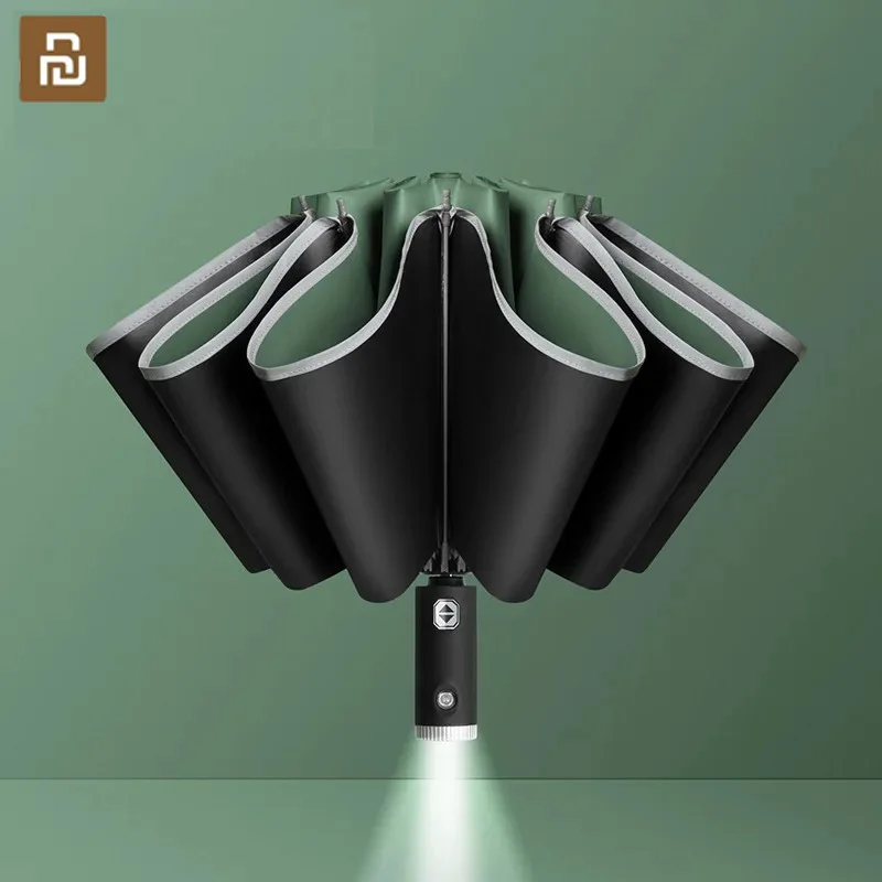 UV Automatic Umbrella With Reflective Strip Rain Wind Resistant Trip Sun Reverse Umbrellas Folding Umbrella For Xiaomi folding umbrella,automatic umbrella,sun umbrella