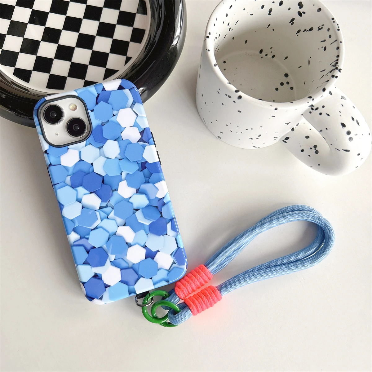 Blue Series intInclusive Phone Case Two-In-One Film Protective Shell For iPhone 15 14 13 12 11 Pro Max Plus Mini