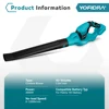 Yofidra Electric Blower Cordless Efficient Leaf Snow Dust Blowing Blower Garden Cleaning Tool For Makita 18V Battery 2