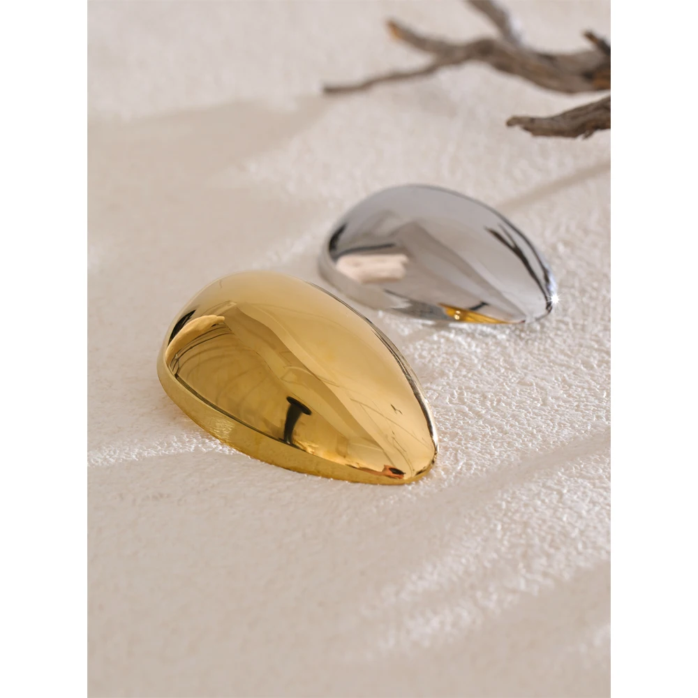 Sleek Waterproof Brooches Stainless Steel Metal
