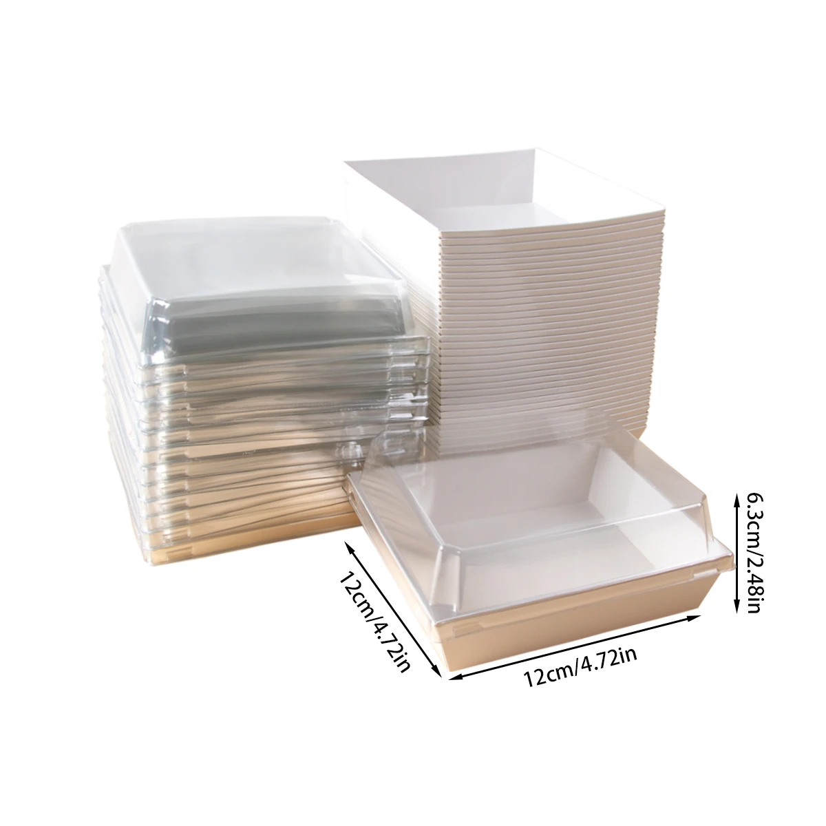 Boîtes à donuts à gâteaux, desserts, en papier Kraft, avec couvercles transparents, pour mariage, fête d'anniversaire, noël, décoration de la maison, 10/20 pièces