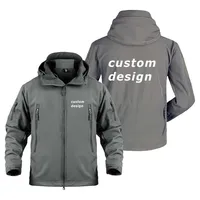 Custom Design Support Customization Diy Logo Multiple Pockets Fleece Warm SoftShell Jackets for Men Military Outdoor Man Coat 2