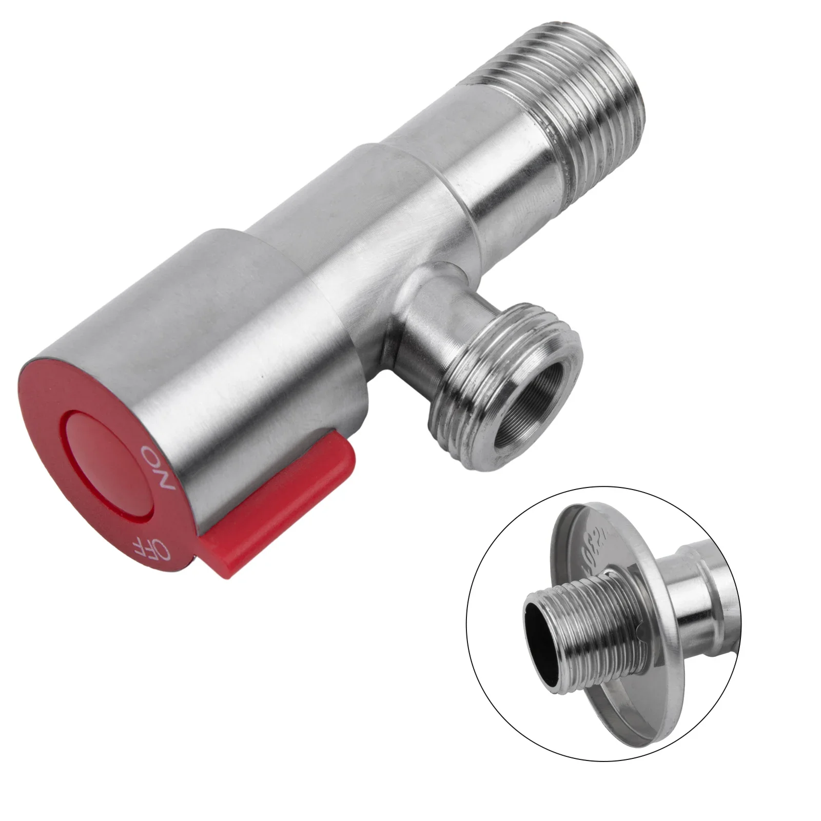 

House Bathroom Fixture Stainless Steel Triangle Valve Toilet Flushing System Discharge Water Hunting Stop Valve Heater For Pipes
