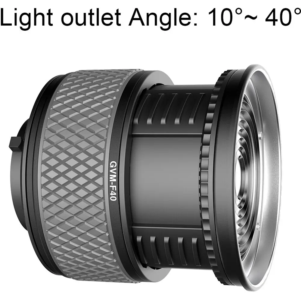 GVM F40 Fresnel Attachment for LED Light Spotlight Brightness Improve Compatible