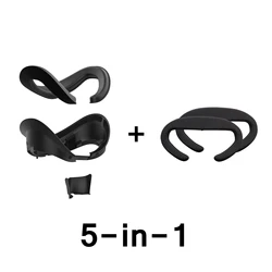 Premium Face Cover with Washable Sponge Leather Pad for VR Headset Interface Replacement (C)