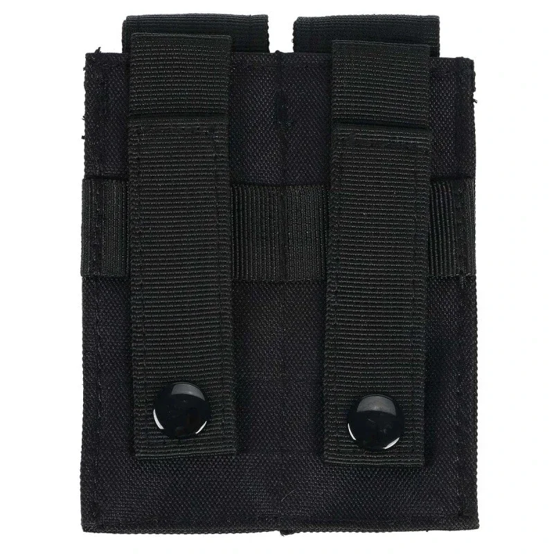 Double Pistol Mag Pouch Molle Tactical 9mm Magazine Pouch Belt Dual Mag Bag Flashlight Holder Holster Hunting Pocket Accessories