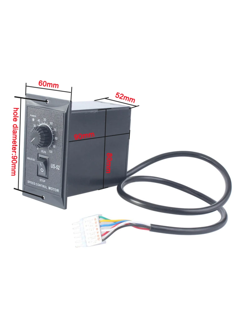 Description Picture 2 of item400W AC 220V 50/60Hz Motor Speed Pinpoint Regulator Controller US-52 Forward & Backward Motor Governor for Machine Pump DIYsuswe
