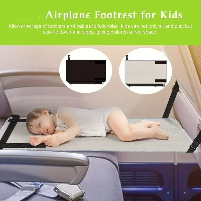Airplane Seat Extender Children's Travel Airplane Bed Portable Children's Pedals Airplane Hammock Kids Bed Toddler Seat Extender