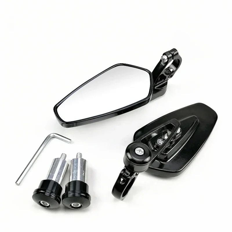 Motorcycle Handlebar Mirror - High-Quality Aluminum Alloy Bar End Rearview Mirror for Professional Custom Bike Modifications