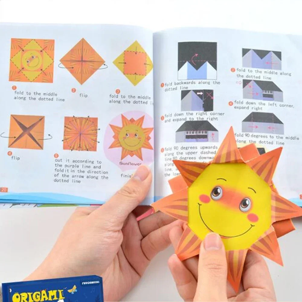 Montessori Toys Cartoon Animal Origami Paper 108 Pages Kids DIY Craft Toy, paper craft toys,craft toys