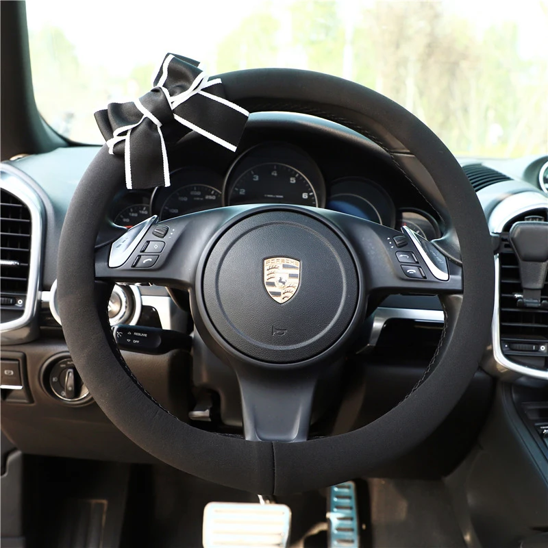 

Summer Universal Breathable Car Steering Wheel Cover Cartoon Bow-knot Car Steering Wheel Covers Ladies