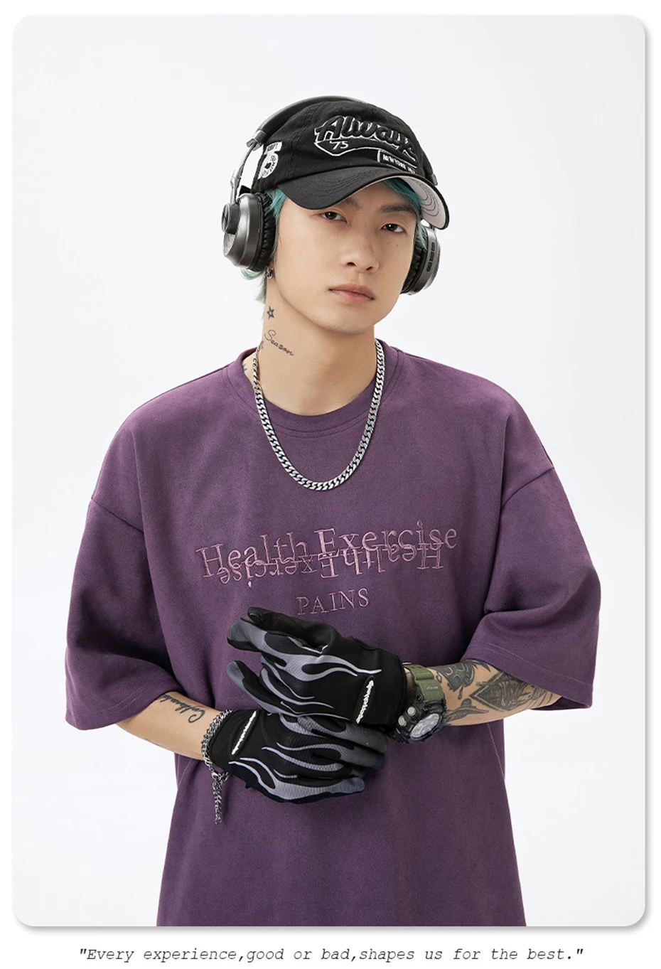 Letter Suede T-shirt 3