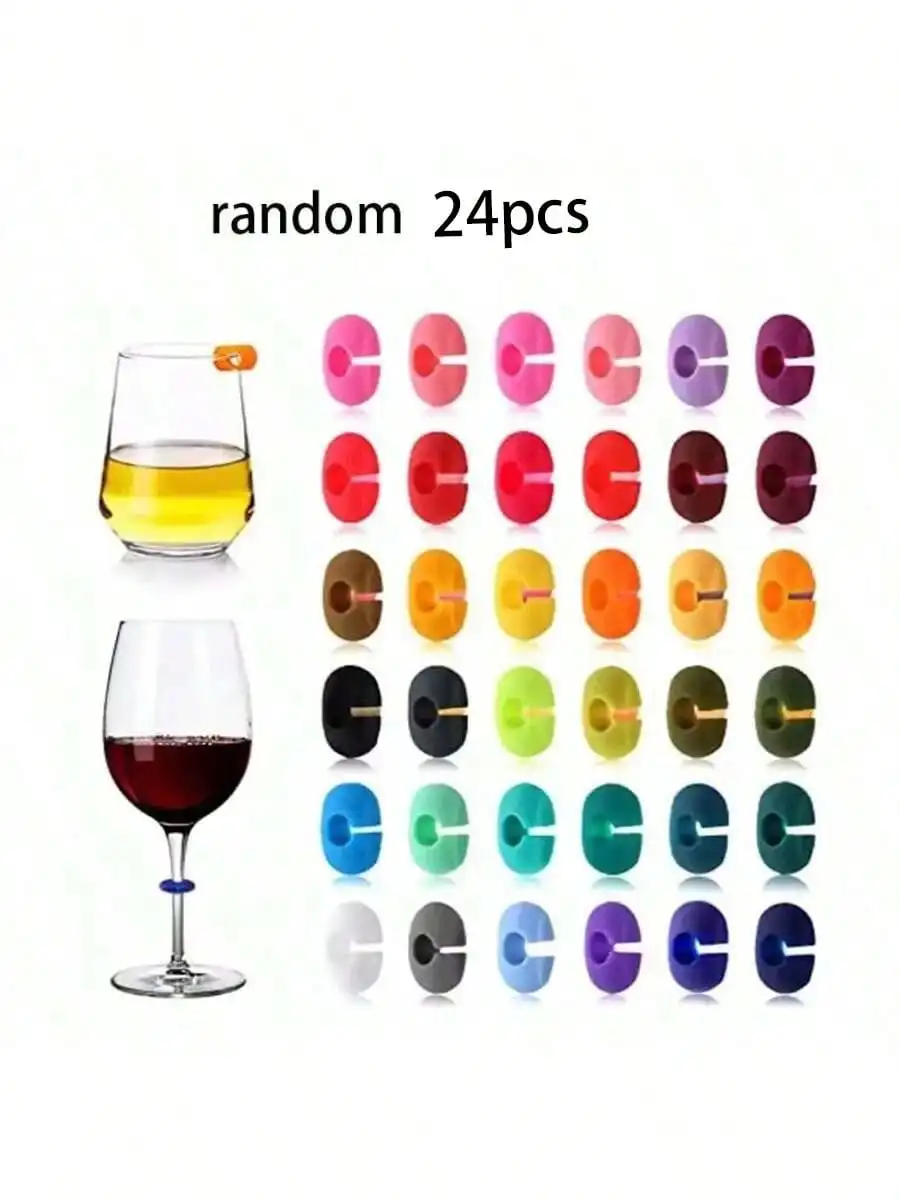 Strawberry Silicone Wine Charms and Coaster Set for Celebrations and Summer Gatherings