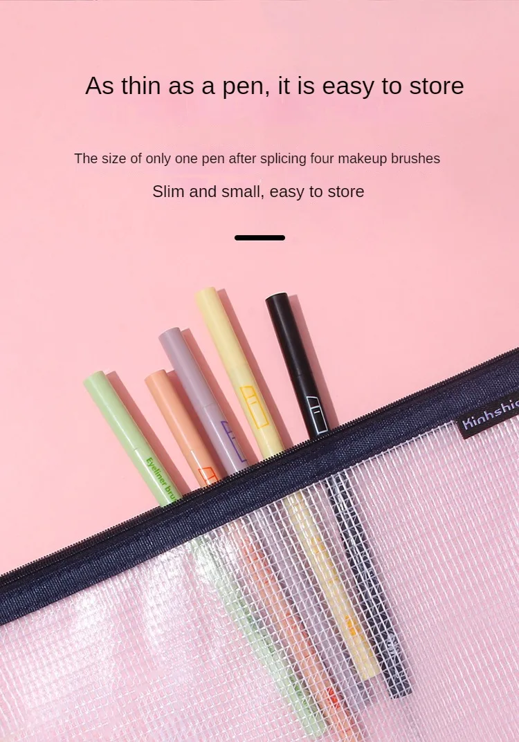 Description Picture 6 of item4 IN 1 Multifunctional Makeup Brushes Set Makeup Gadget Detachable Lip Eyeshadow Brush Sponge Eyeshadow Brush for Home Travel