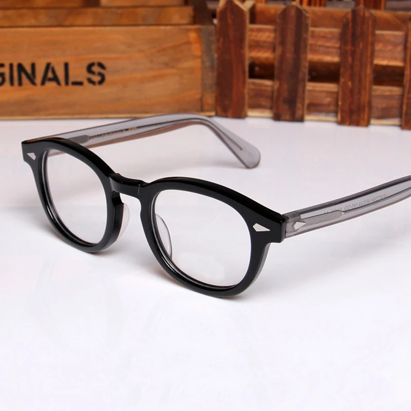 

Eyeglasses Frame Men Johnny Depp Lemtosh Optical Glasses Computer Goggles Women Luxury Brand Vintage Acetate Two Color Stitching