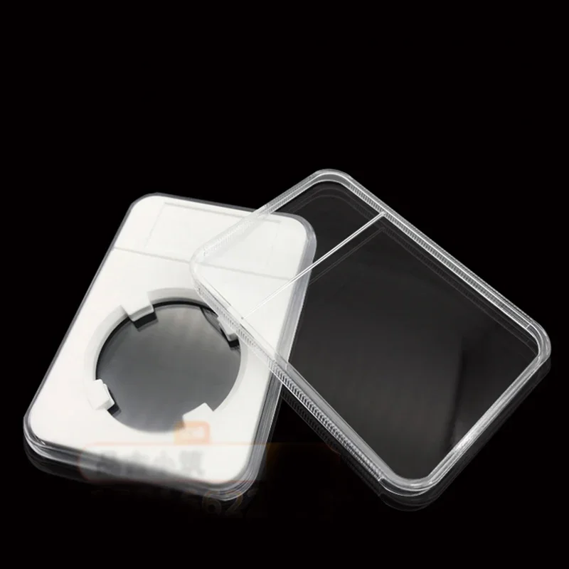 Big size 41-61mm Transparent Plastic Coin Holder Professional Coin Display Slab Grade Coins Storage Case Organizater case 5