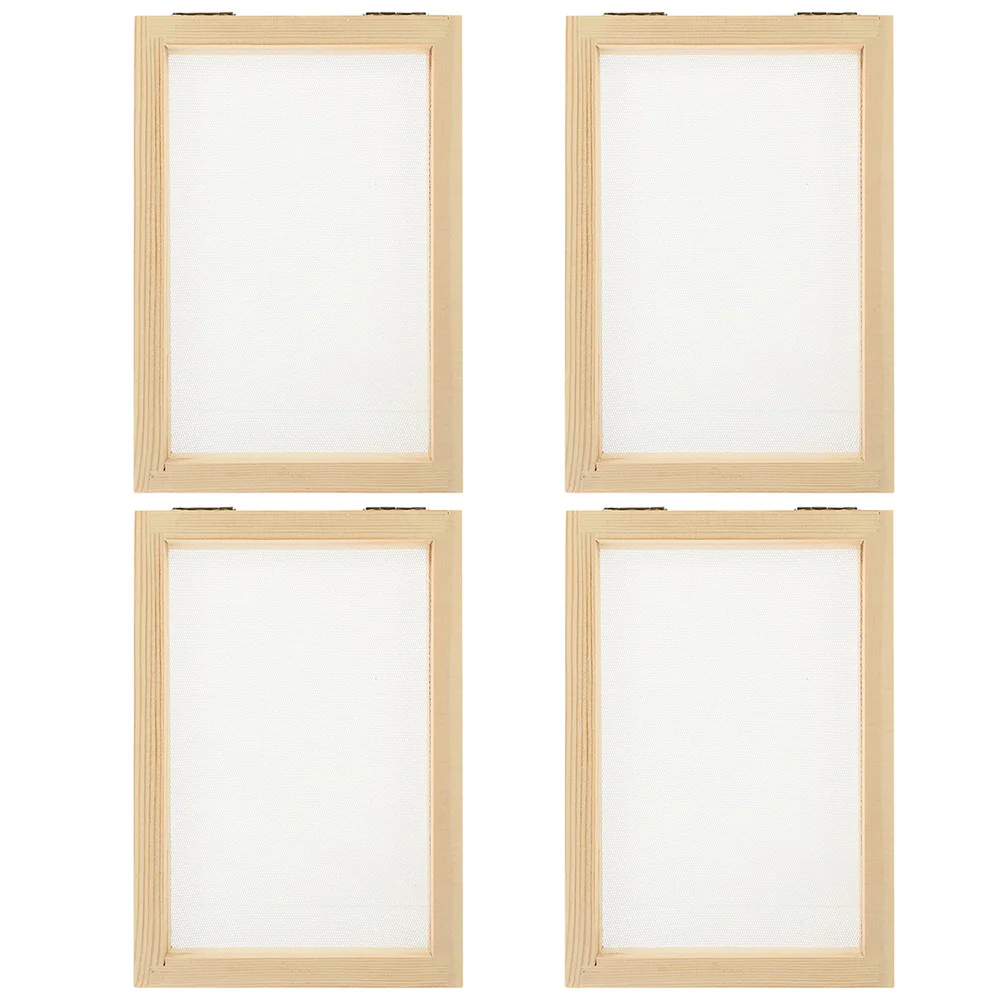 

4Pcs Paper Making Mold Paper Making Screen Wooden Paper Making Frame for Paper Handcraft