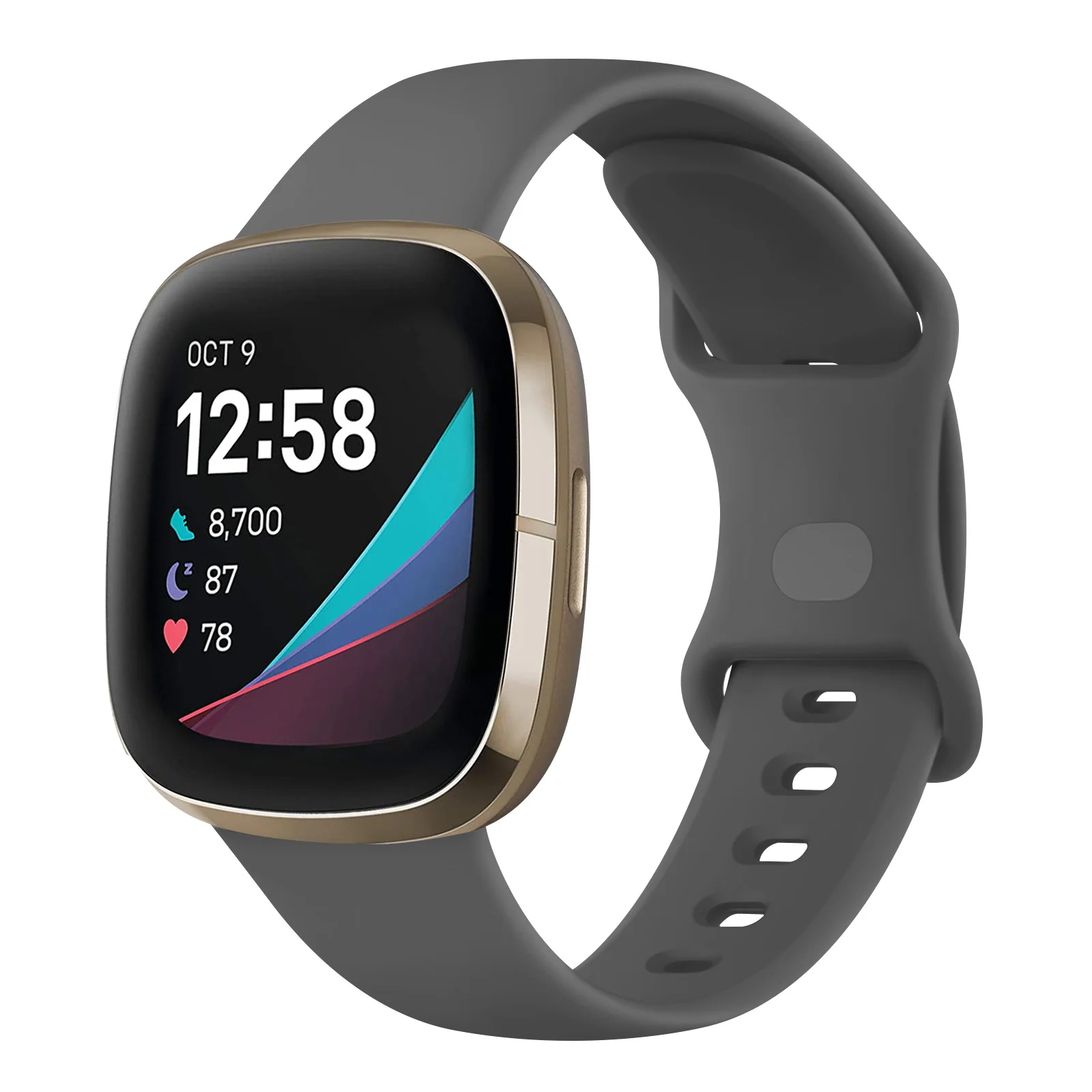 Silicone Smartwatch Strap - Adjustable Wristband Bracelet