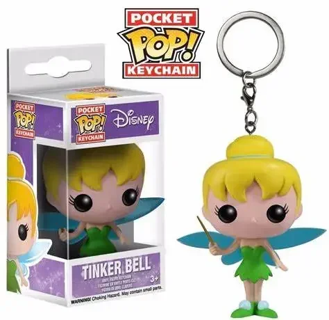 Funko Pocket Keychain Princess Thinker Bell The Little Mermaid Ariel Pvc Action Figure Model Toy For Children Christmas Gift Toy
