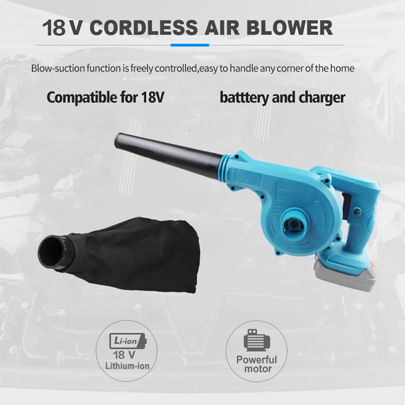 A63X-Cordless Portable Electric Air Blower Rechargeable Lithium Battery For Dust Removal Snow Blower Leaf Blower US Plug 4