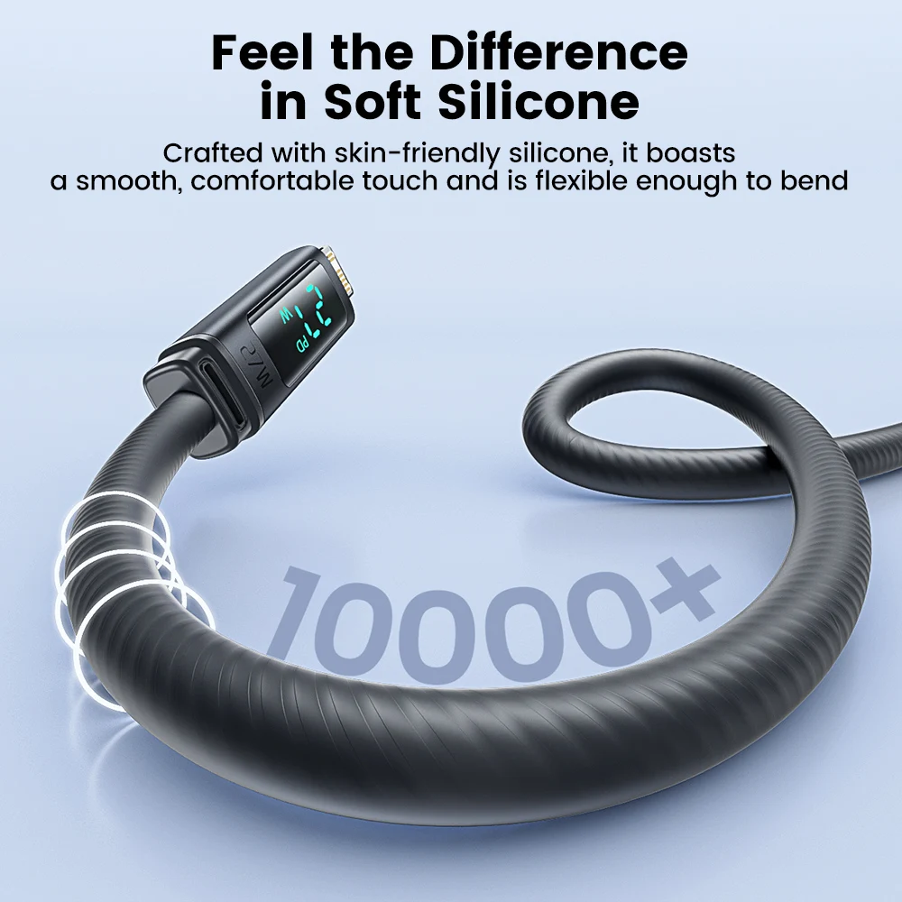 투키 27W USB C 케이블 아이폰 14 13 12 프로 맥스 X 8 플러스 LED 디지털 디스플레이 고속 충전기 타입 C - 라이트닝 데이터 케이블