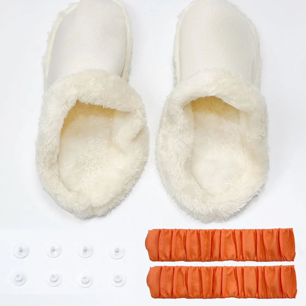 Croc Detachable Fur Lining Shoelace Cotton Cover Velvet Insole Plush Lining Winter Men Women Slippers Fluff Cover shoe insoles shoe covers