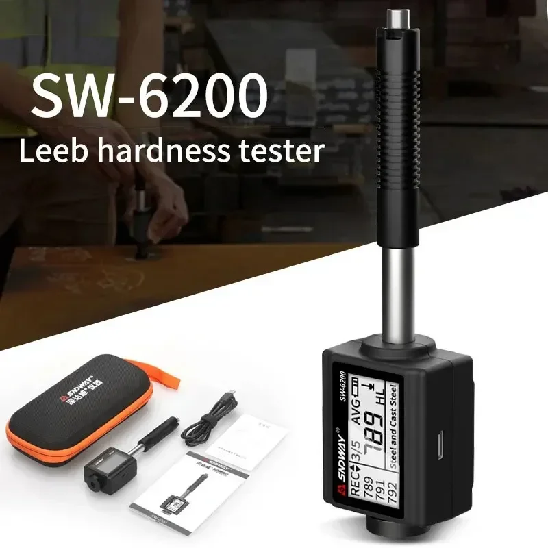 2026 미니 디지털 경도 시험기 SW-6200 Hrc Hrb Hb Hl Hv Hs 펜형 금속 스테인레스 스틸 경도계용 장치