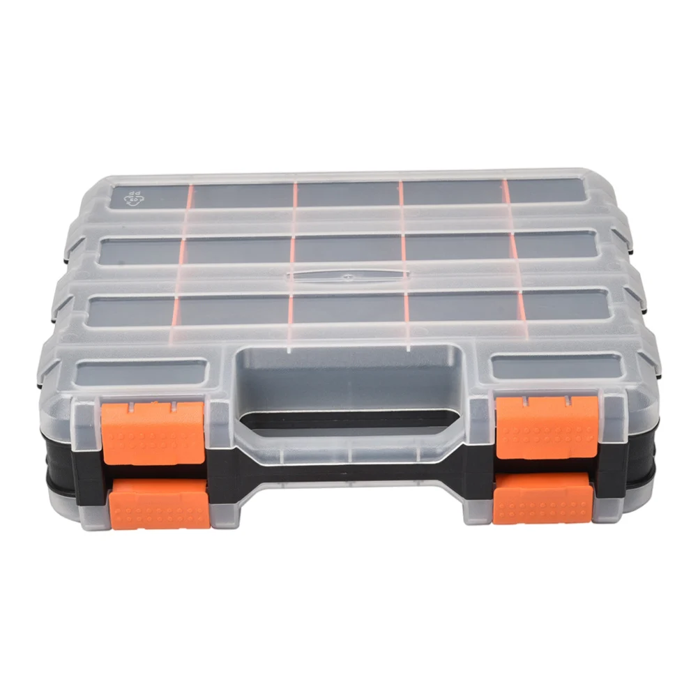 Double Side Tools Box Organizer Plastic Small Parts Storage Case Portable Tool Box Toolbox Container for Screws Nuts Nails Bolts tool storage box parts storage box plastic tool box storage organizer box parts organizer