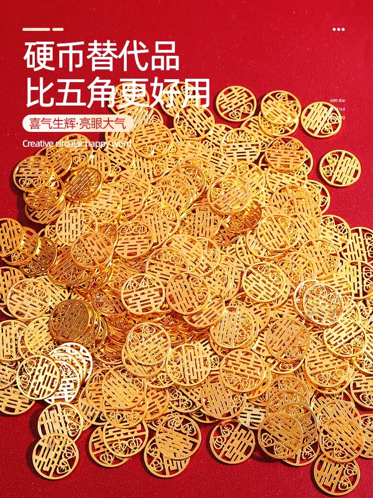 Matrimonio Parola Felice Moneta Moneta D'Oro Moneta Da 50 Centesimi Adesivo Parola Felice Stampa Letto Camera Matrimoniale Ornamenti Per La Decorazion